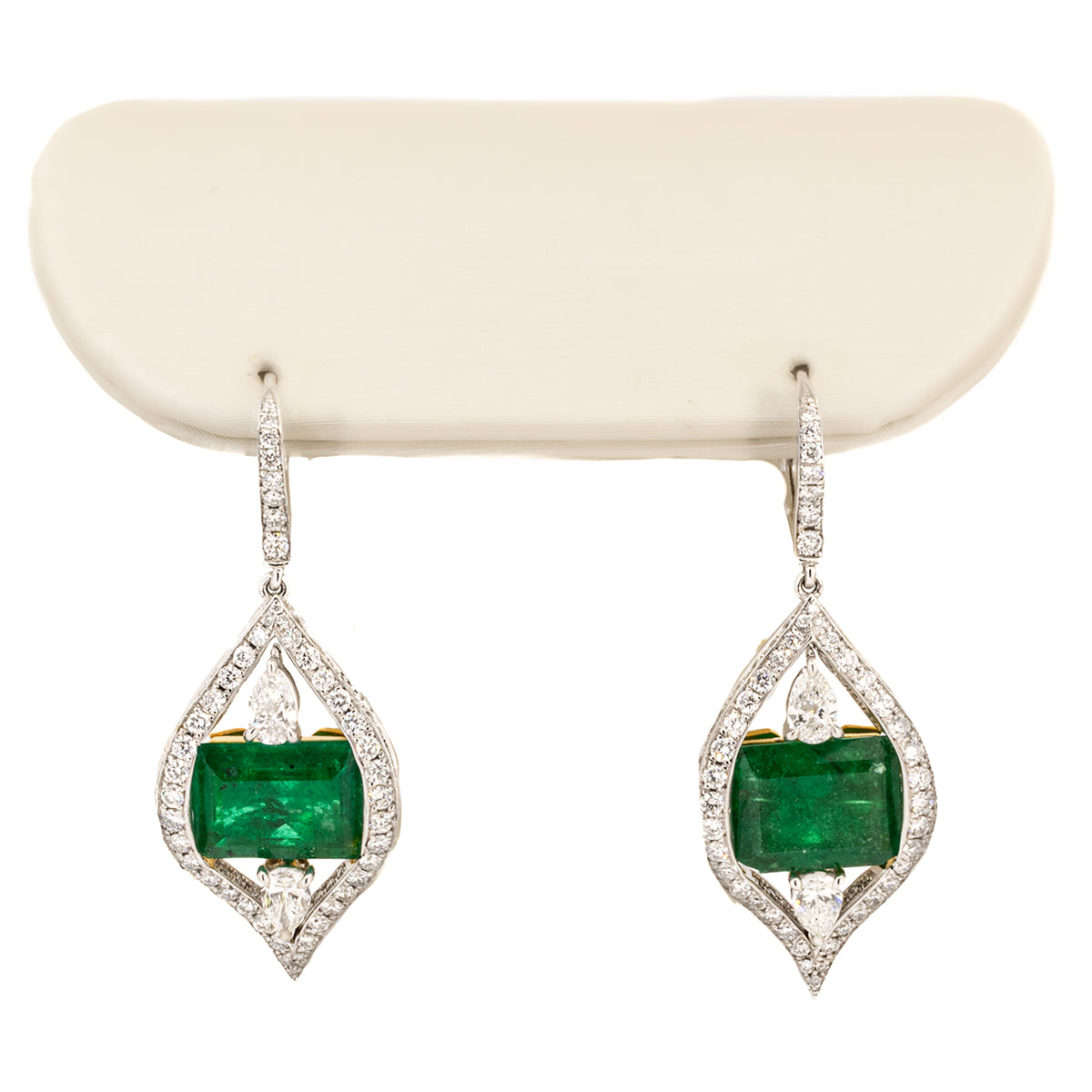 18k Colombian Emerald Earrings