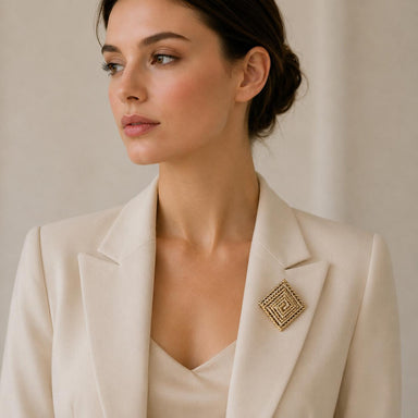 18k Tiffany & Co. Geometric Brooch