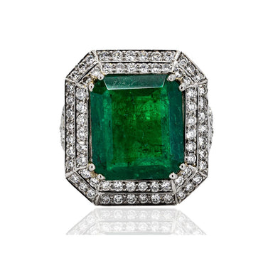 6.81 Carat Colombian Emerald Ring