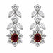 Platinum Ruby Earrings