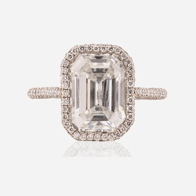 5.37ct Emerald Cut J SI2 GIA Ring