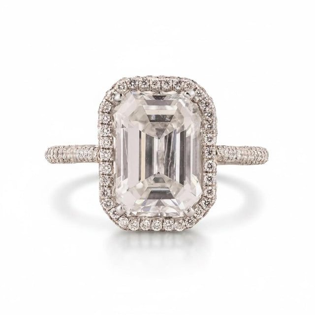 5.37ct Emerald Cut J SI2 GIA Ring