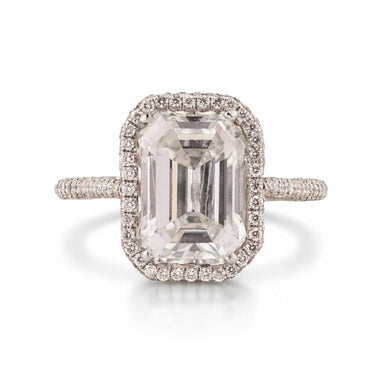 5.37ct Emerald Cut J SI2 GIA Ring