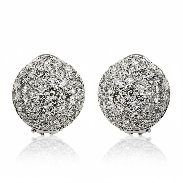 Pave Diamond Dome Earrings