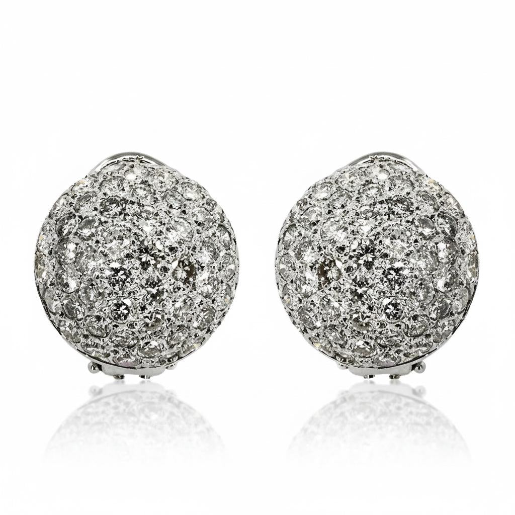 Pave Diamond Dome Earrings