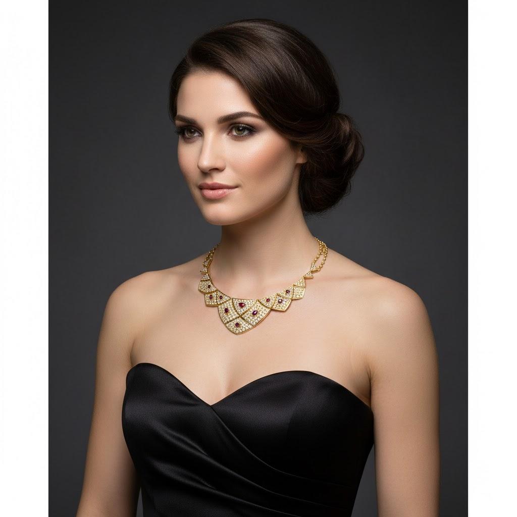 Stunning 18k Neclace & Bracelet Suite