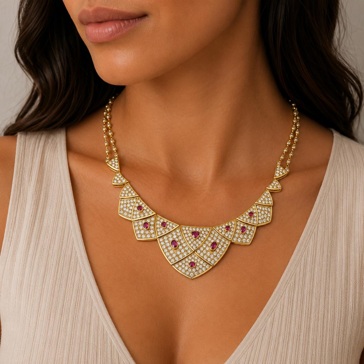 Stunning 18k Neclace & Bracelet Suite