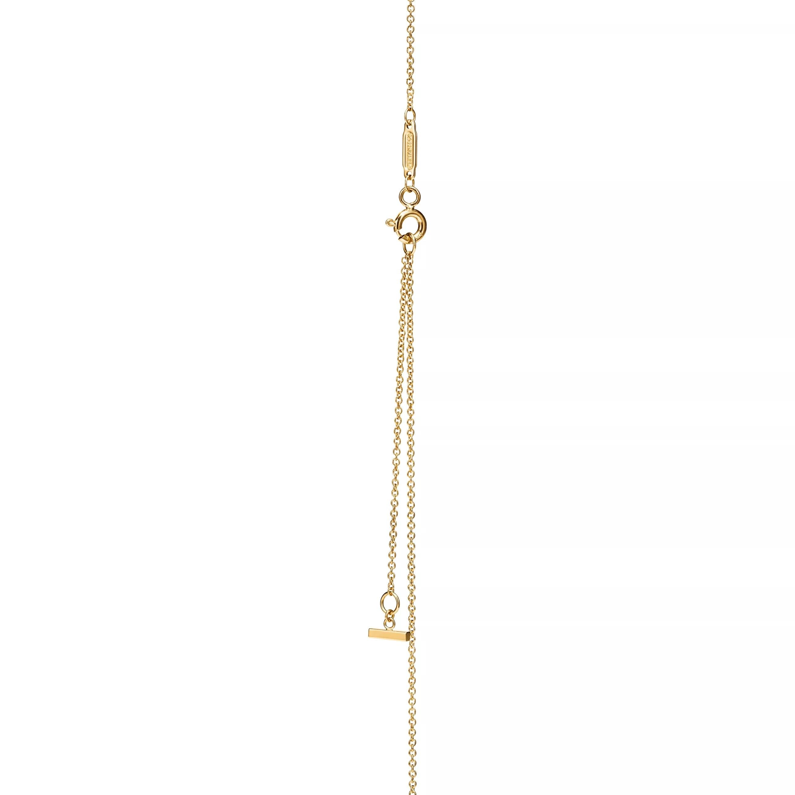 18k Tiffany T Smile Small Necklace with Diamonds
