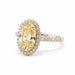 5.80 Ct Light Yellow Oval Ring