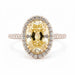 5.80 Ct Light Yellow Oval Ring