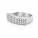David Vangelder of Paris 18k White Gold Diamond Ring