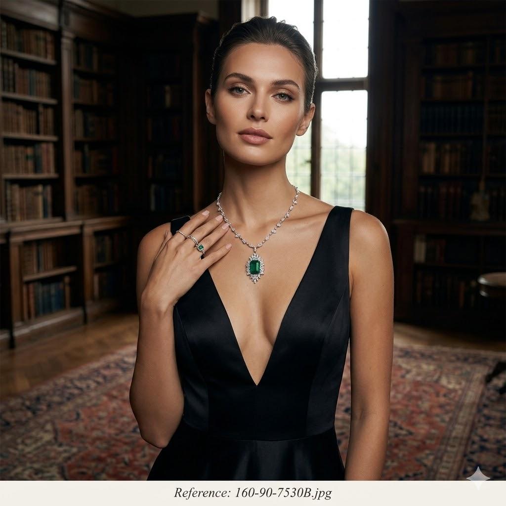 Stunning 19.42 Carat Emerald Necklace