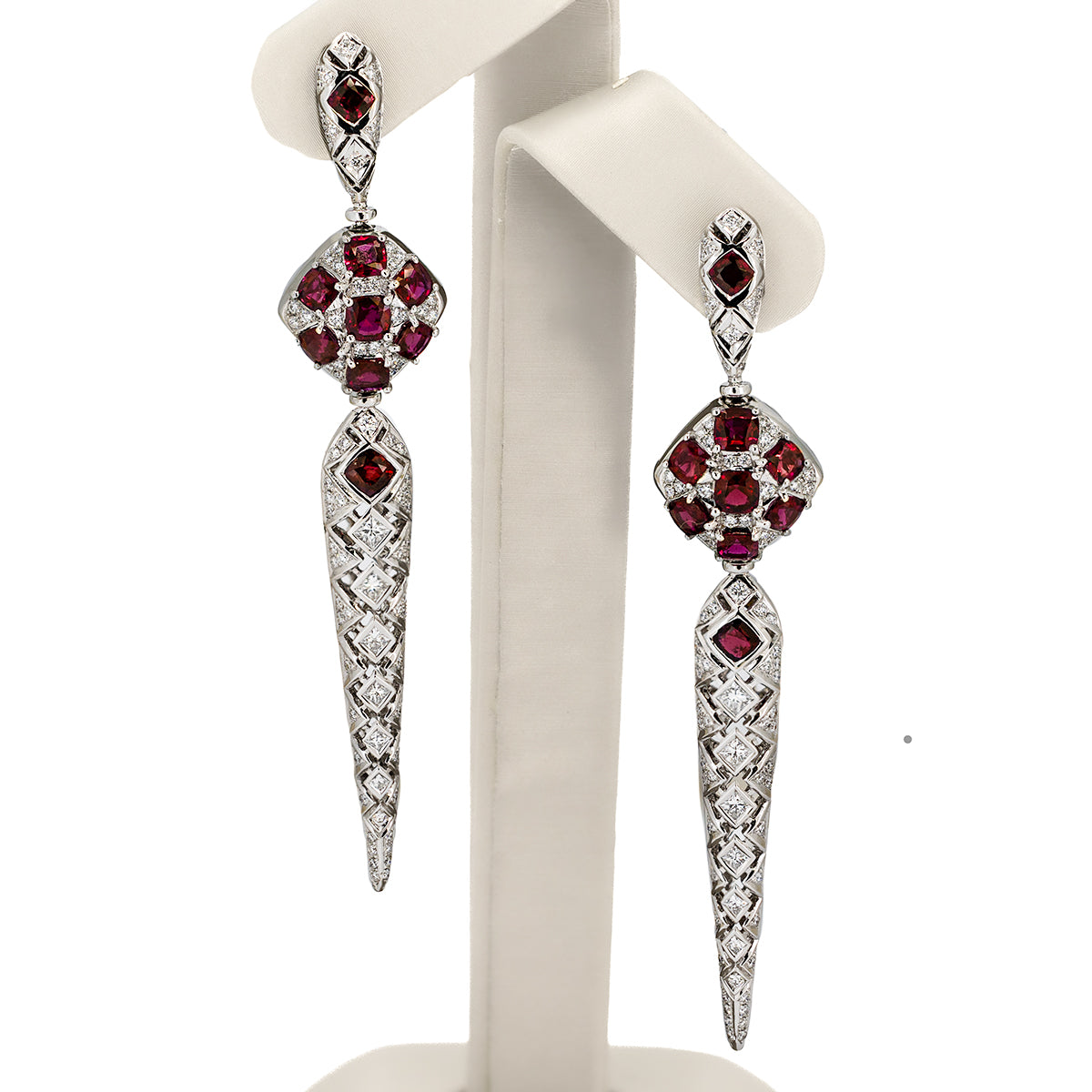 18k Ruby Drop Earrings