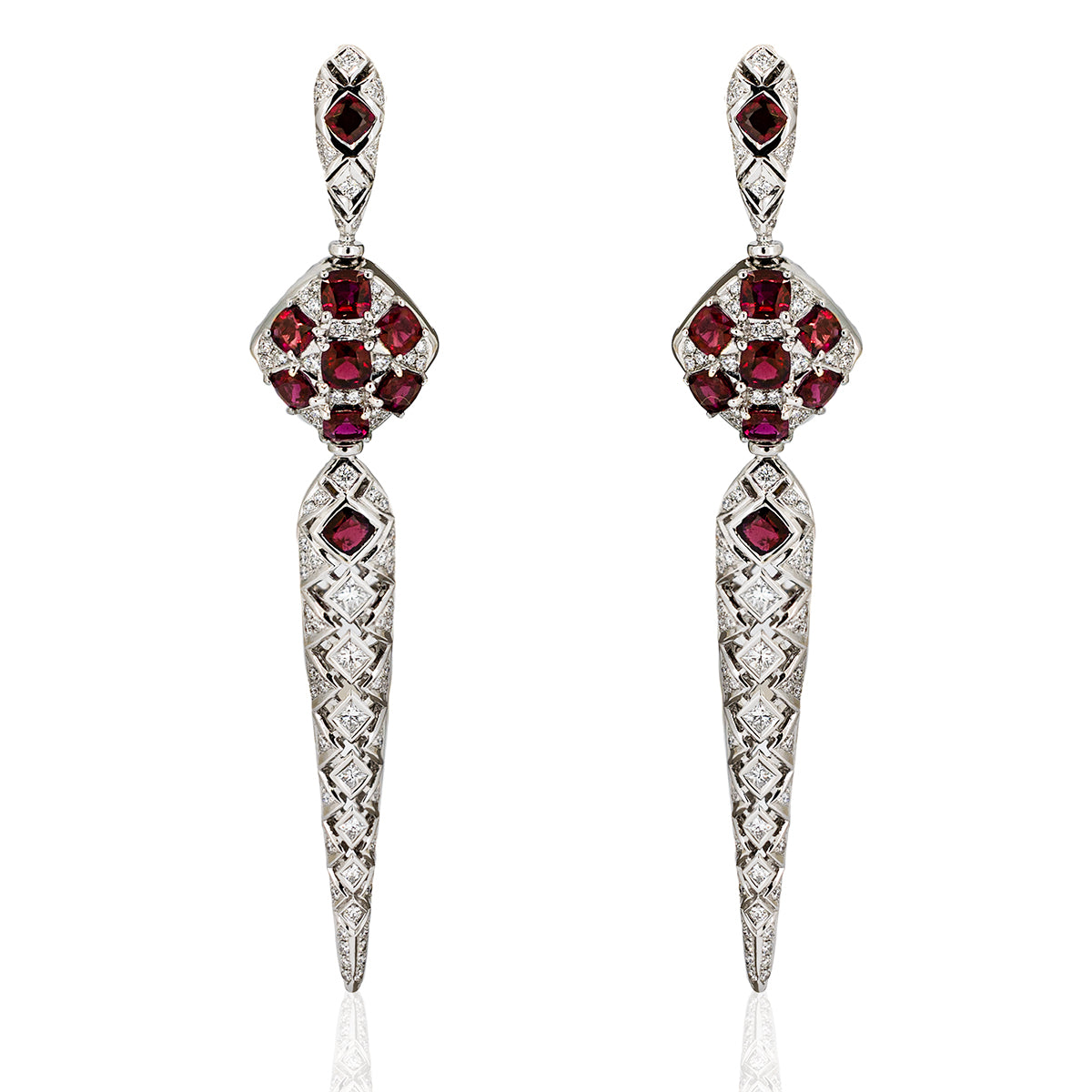 18k Ruby Drop Earrings