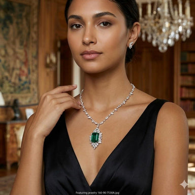Stunning 19.42 Carat Emerald Necklace