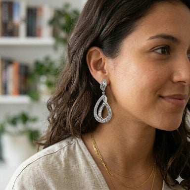 18K White Gold Earrings with 8.40 Carats of Diamonds