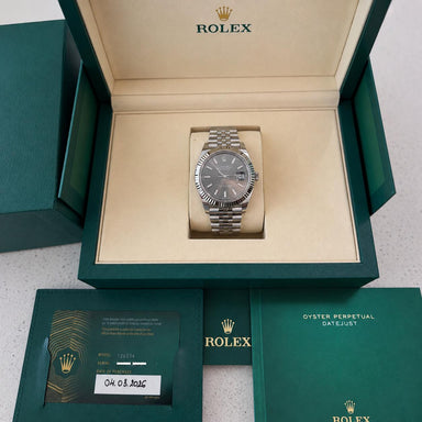 Rolex Datejust 41 #126334 Stainless Steel Rhodium Dial Fluted Bezel