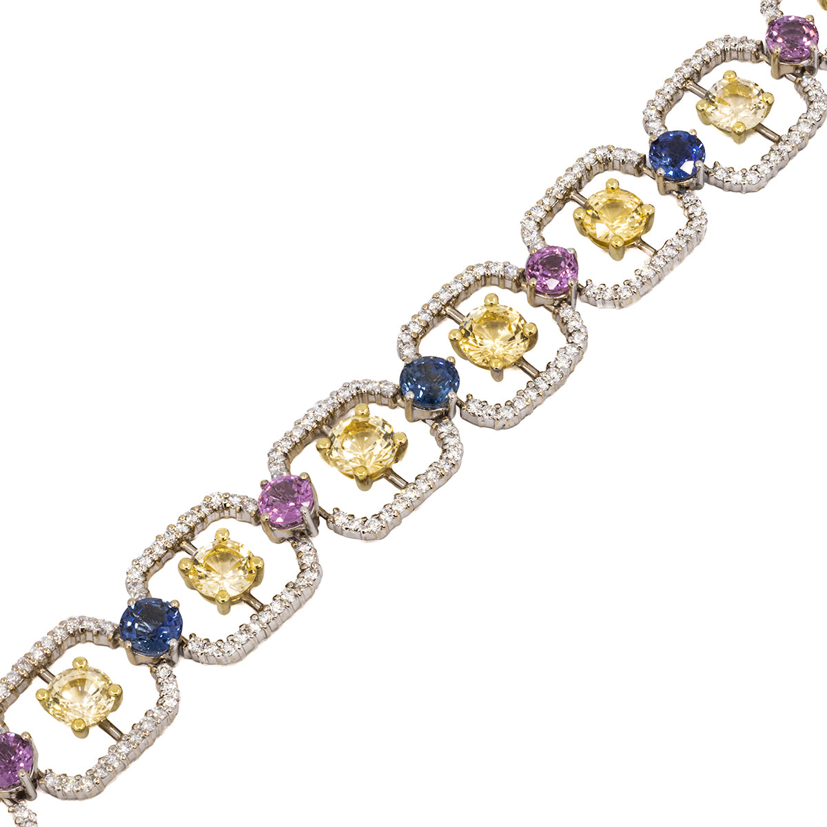 18k Fancy Sapphire Bracelet