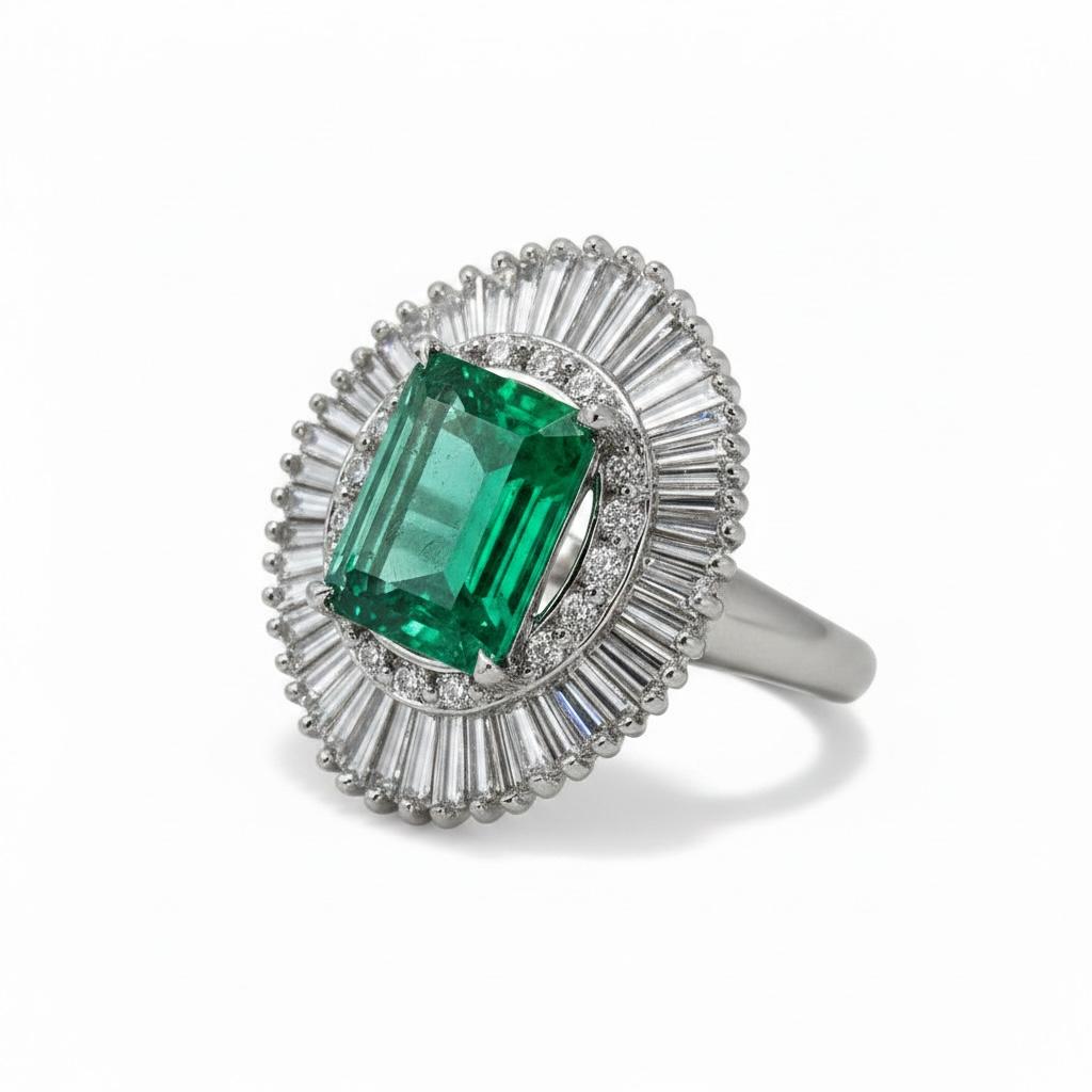 Emerald Ballerina Ring