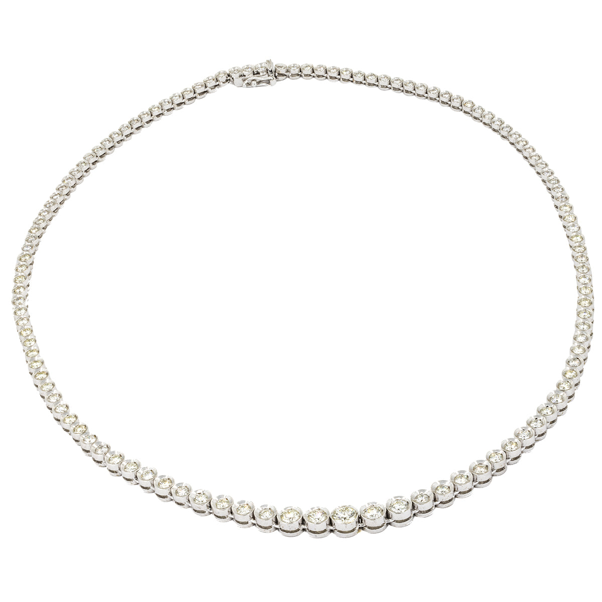 18k Graduated Diamond Necklace