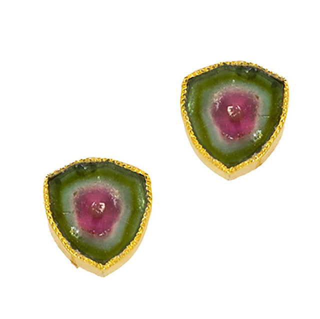 Watermelon Tourmaline Earrings
