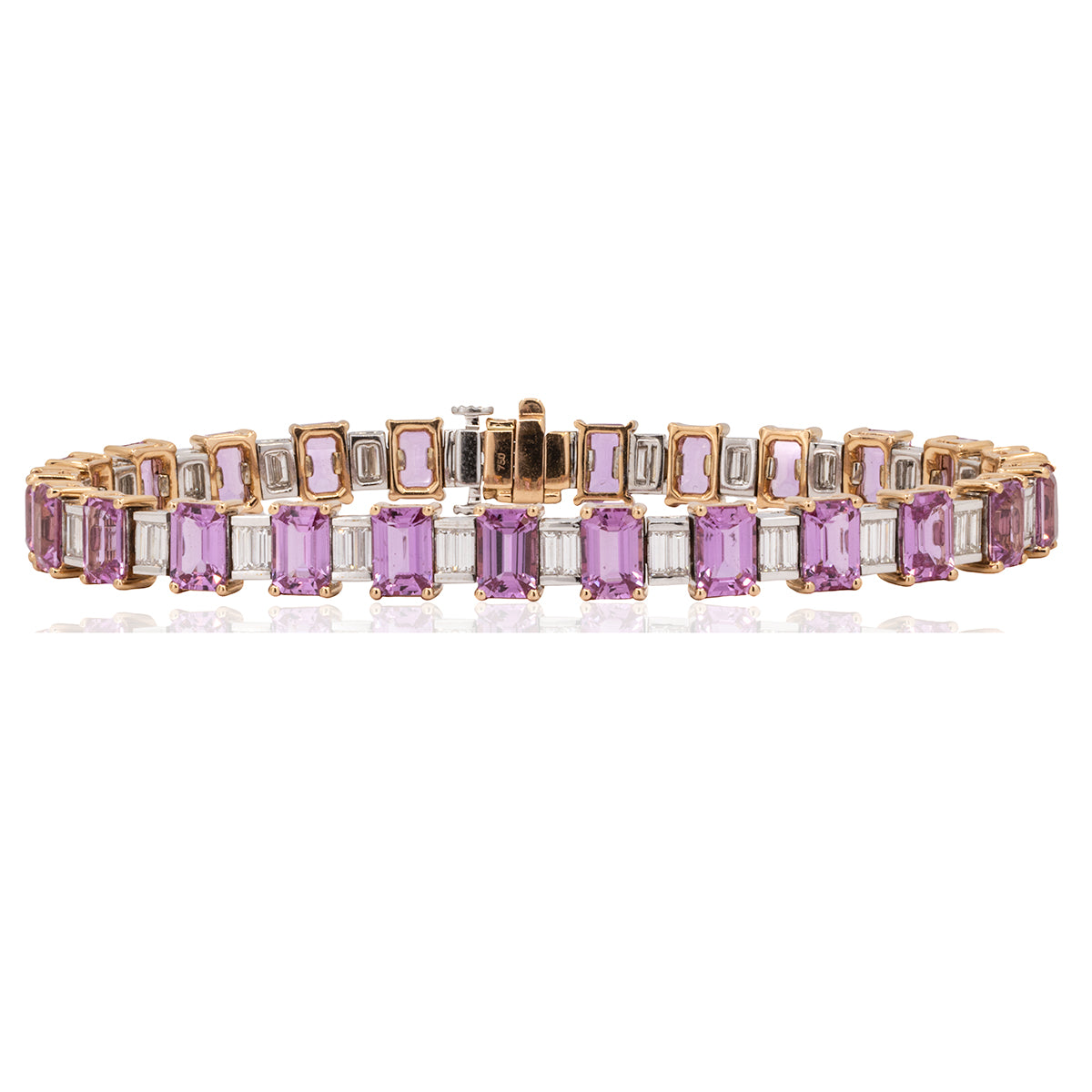 18k Pink Sapphire Bracelet