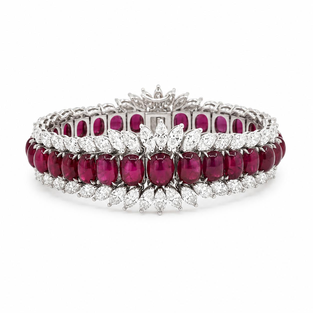 1950's Burma Ruby Bracelet