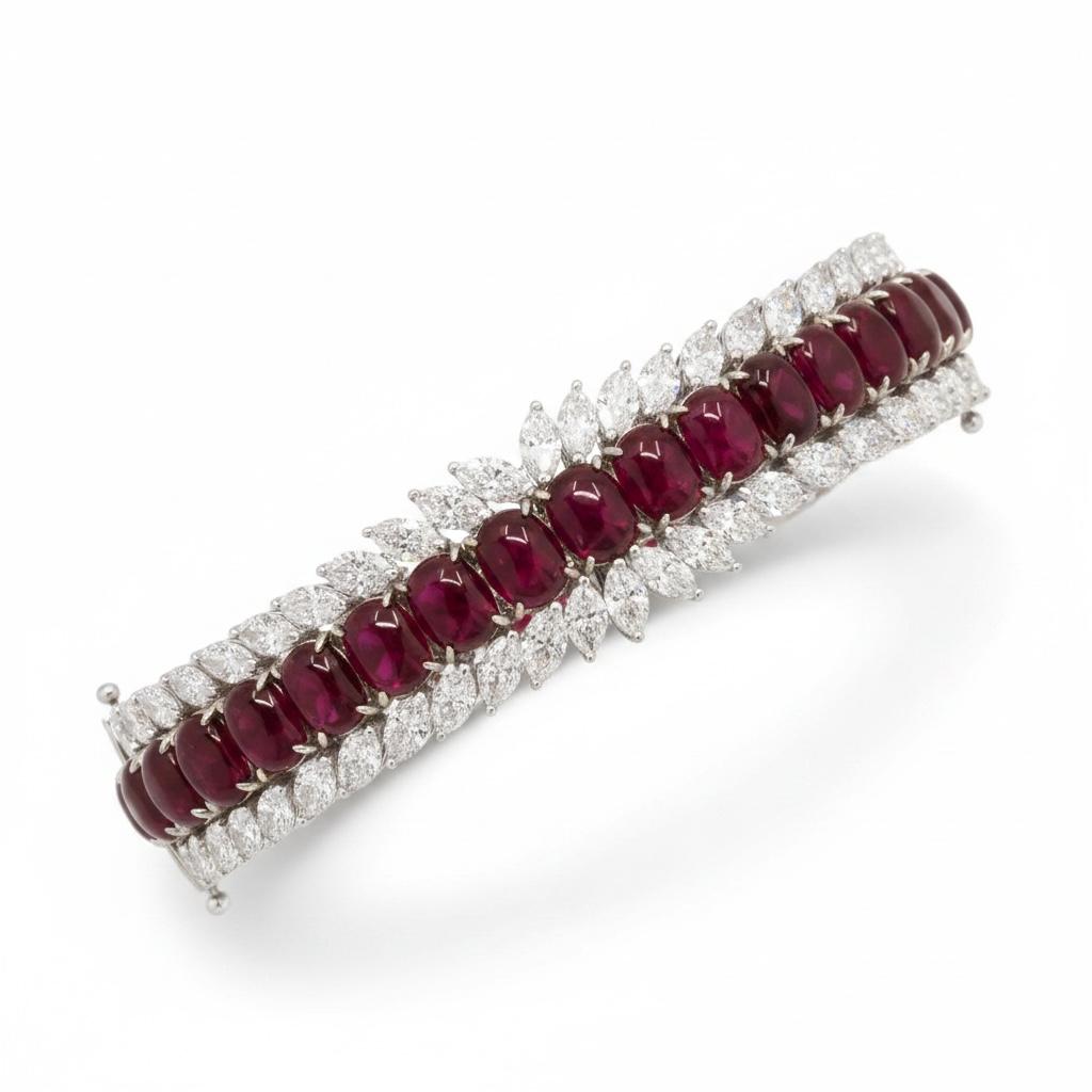 1950's Burma Ruby Bracelet