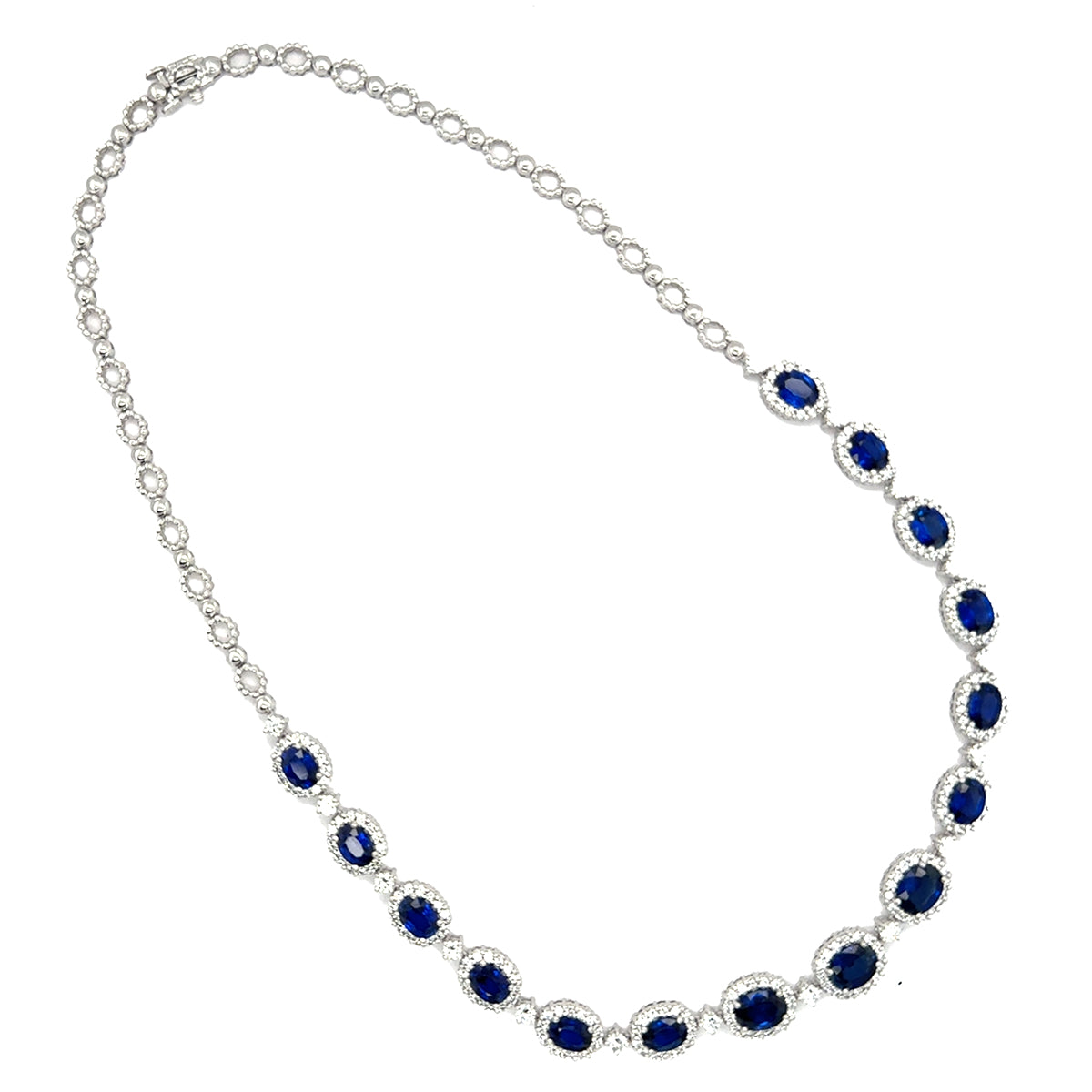 18k Sapphire & Diamond Necklace