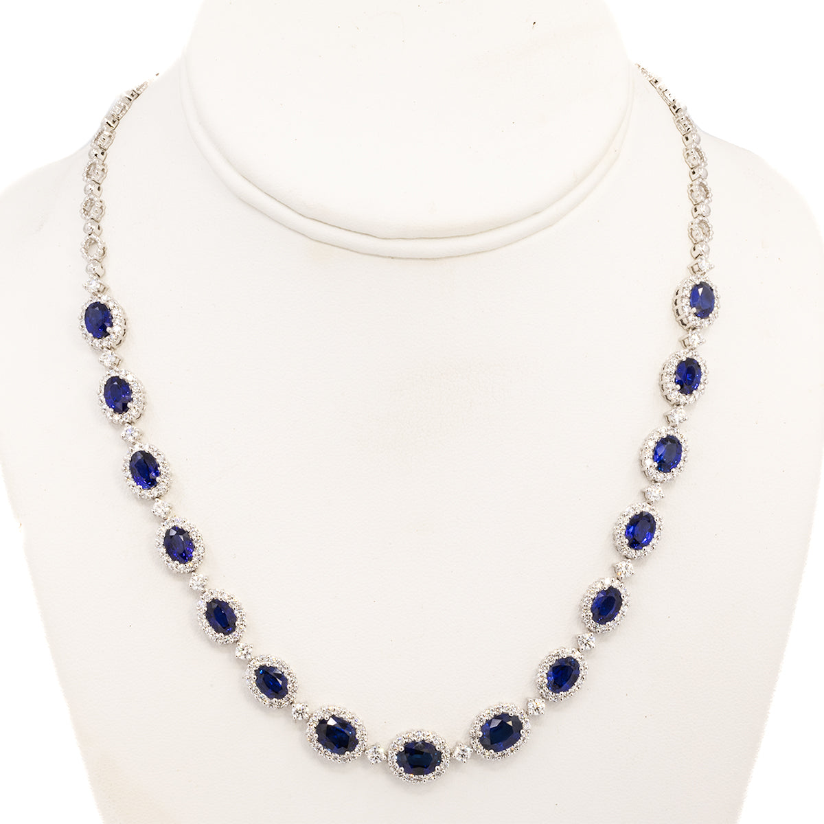 18k Sapphire & Diamond Necklace