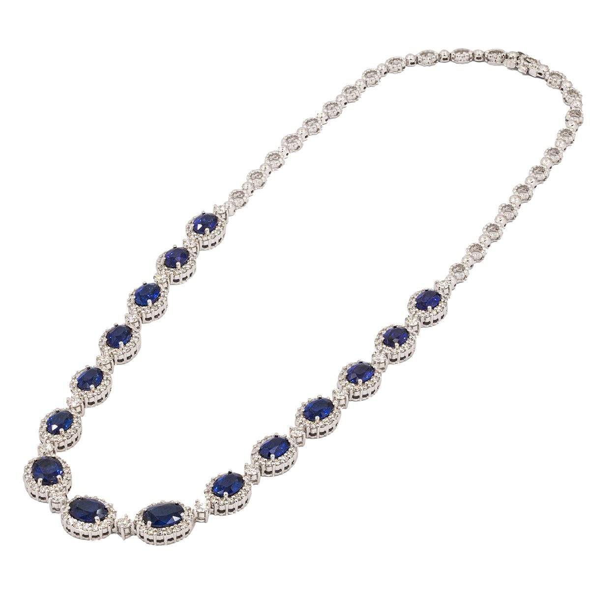 18k Sapphire & Diamond Necklace