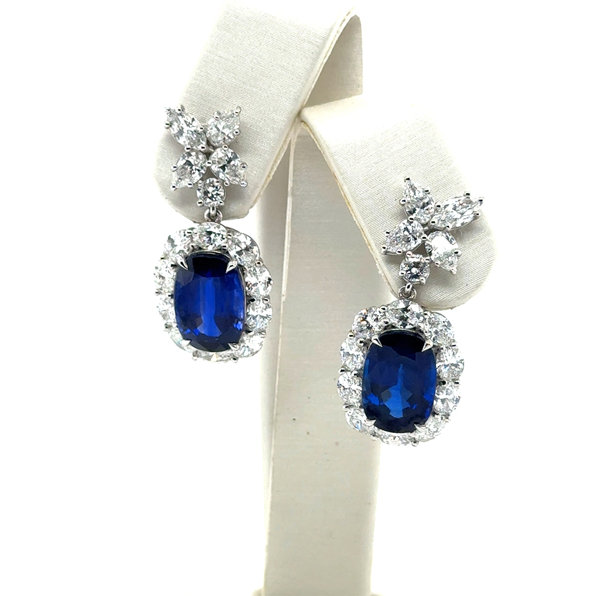 Platinum Sapphire Earrings