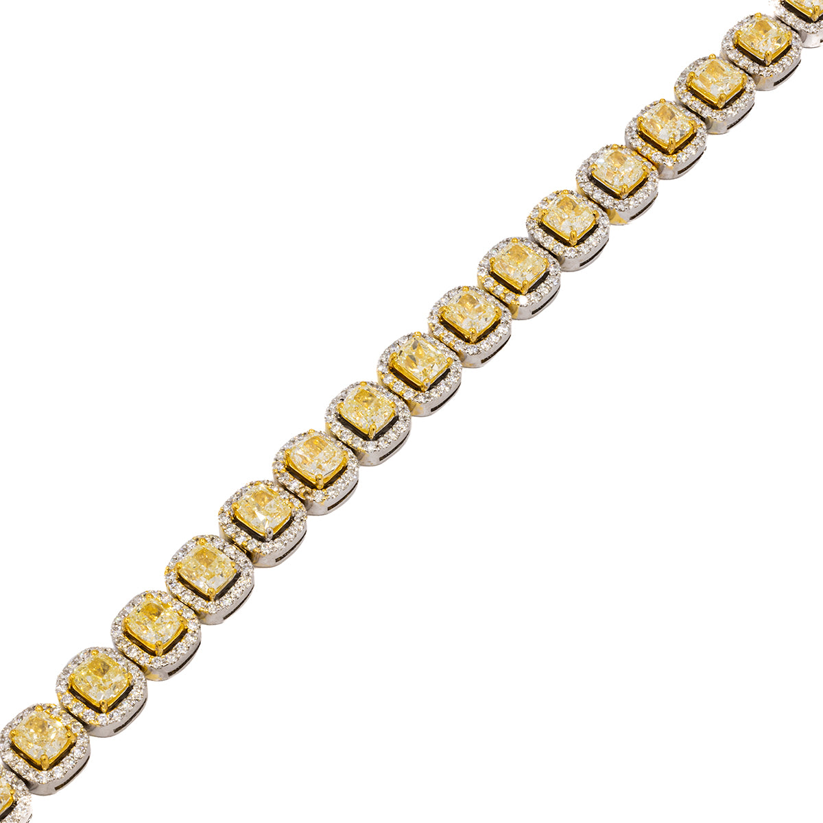 18k Yellow DIamond Bracelet