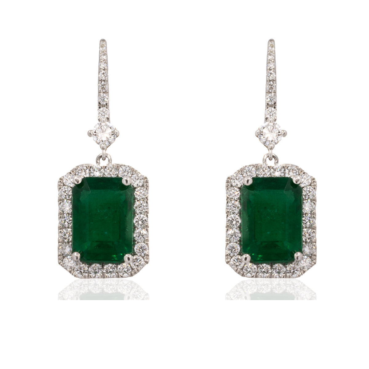 18k Emerald Earrings