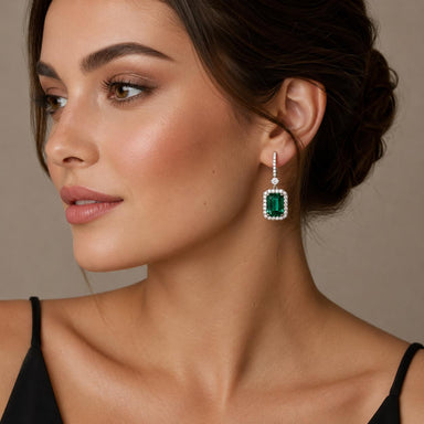 18k Emerald Earrings