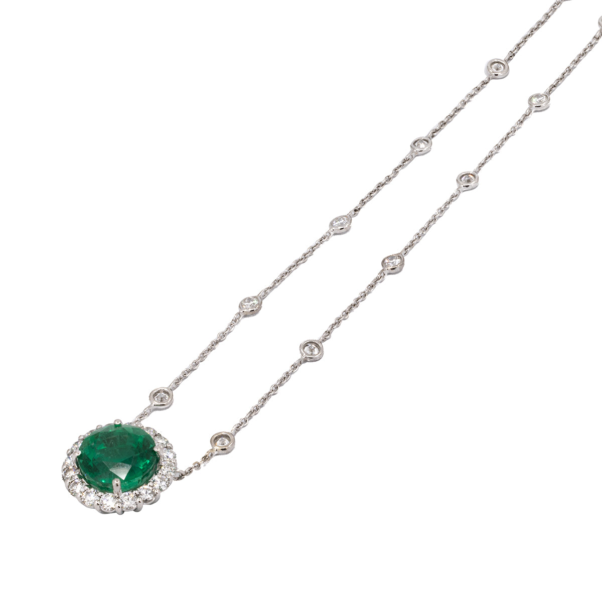 18k Emerald Necklace