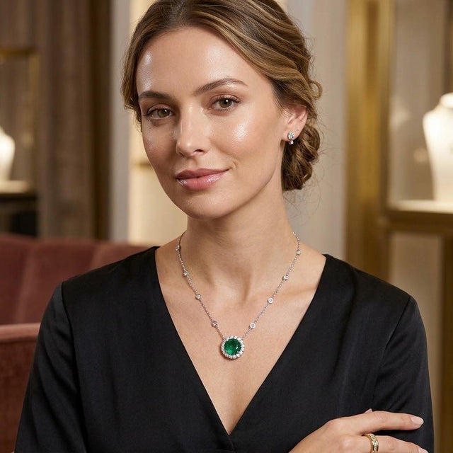 18k Emerald Necklace