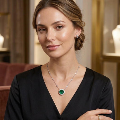 18k Emerald Necklace