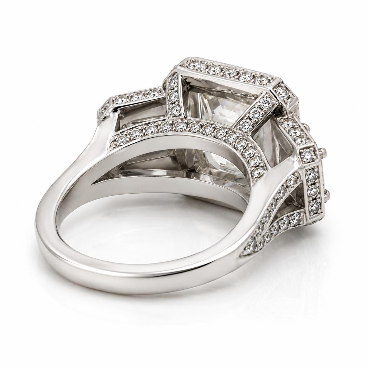 4.04 Princess Cut J VS2 GIA Ring