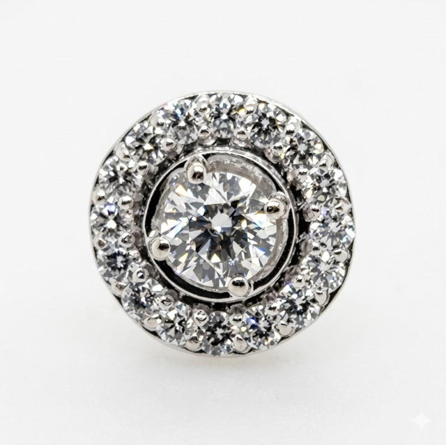 18k White Gold Diamond Pendant