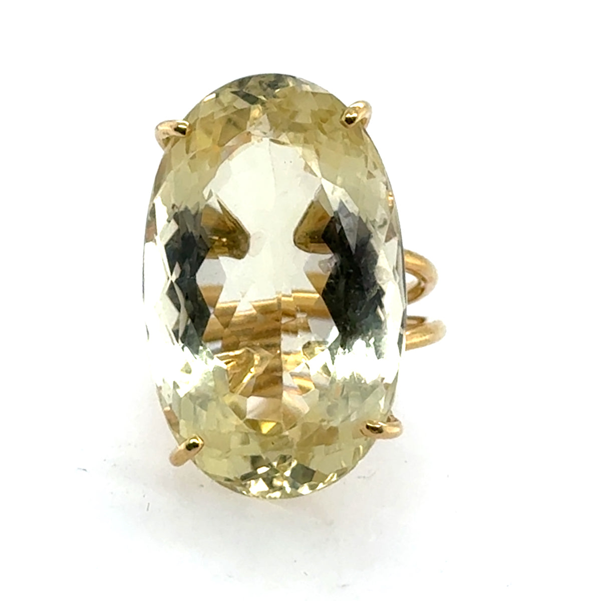 18k Lemon Citrine Ring