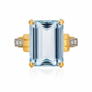 Retro Period Aquamarine Ring