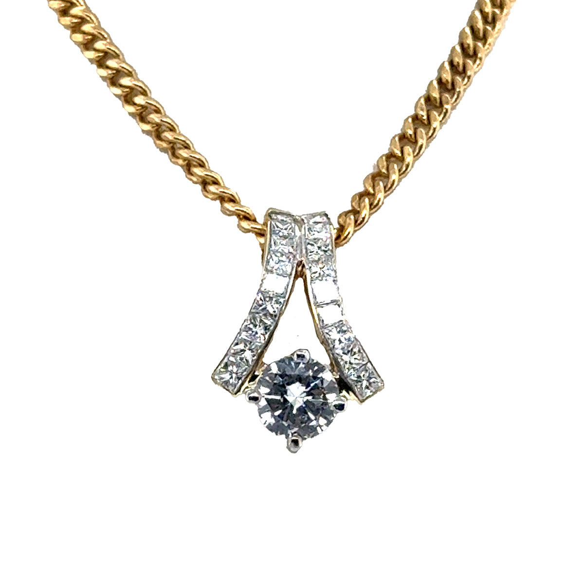 18k & Platinum Diamond Pendant