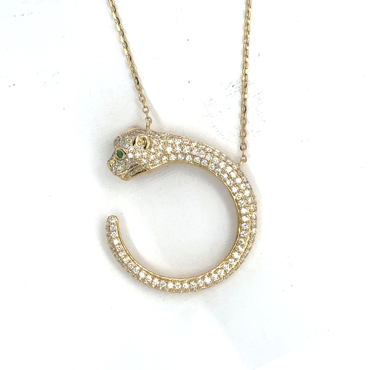 Pave Diamond Cougar Necklace