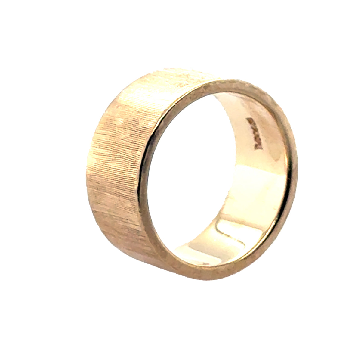 14k Brushed Gold Band, Size 5