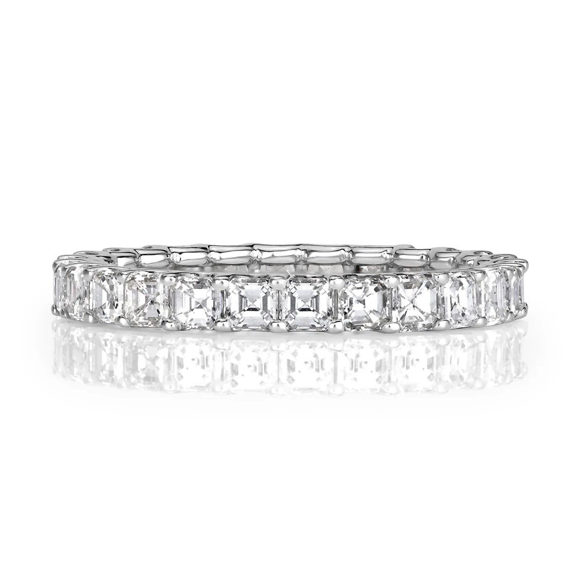 Platinum Asscher Cut Eternity Band