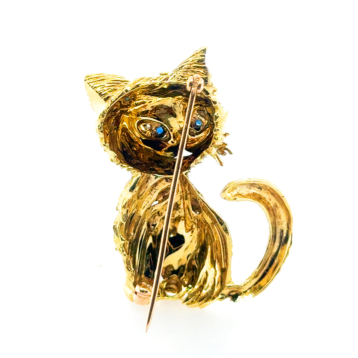 Honora 18k Kitty Cat Brooch