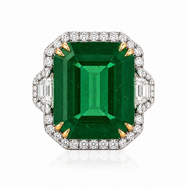 Platinum Emerald Ring