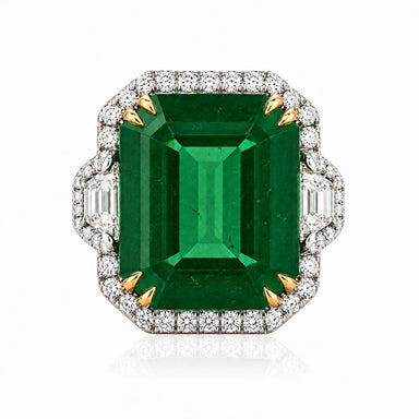 Platinum Emerald Ring