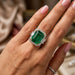 Platinum Emerald Ring
